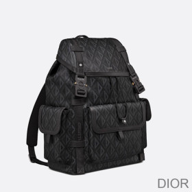 Dior Hit The Road Backpack CD Diamond Motif Canvas Black