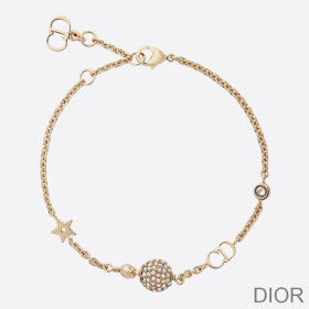 Dior La Petite Tribale Bracelet Metal and White Crystals Gold