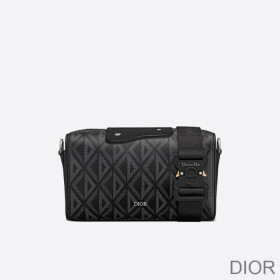 Dior Lingot 22 Bag CD Diamond Motif Canvas Black