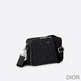 Dior Messenger Pouch Oblique Motif Canvas Black