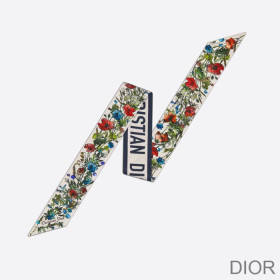 Dior Mitzah Twill D Millefiori Silk White