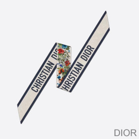 Dior Mitzah Twill D Millefiori Silk White
