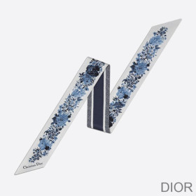 Dior Mitzah Twill Jardin d''Hiver Silk Blue