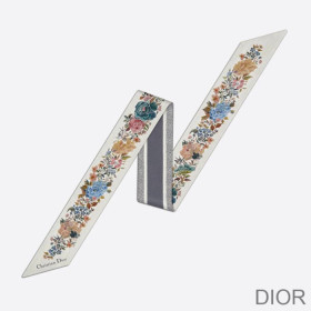 Dior Mitzah Twill Jardin d''Hiver Silk White