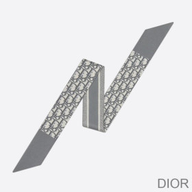 Dior Mitzah Twill Oblique Silk Grey