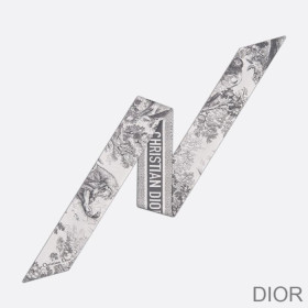 Dior Mitzah Twill Toile de Jouy Silk Grey