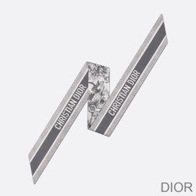 Dior Mitzah Twill Toile de Jouy Silk Grey
