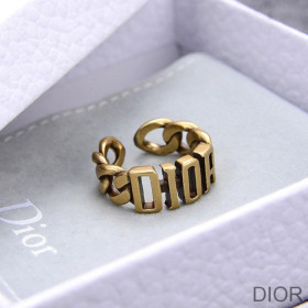 Dior Open Chain Evolution Ring Metal Gold