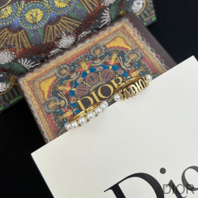 Dior Open Chain Dior J''Adior Ring Set Metal and Resin Pearls Gold
