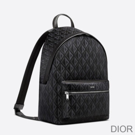 Dior Rider Backpack CD Diamond Motif Canvas Black Bag