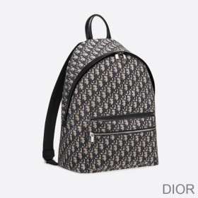 Dior Rider Backpack Oblique Motif Canvas Blue Bag