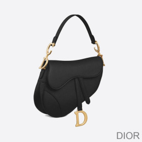 Dior Saddle Bag Grained Calfskin Black