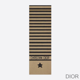 Dior Scarf D Stripes Cashmere Beige