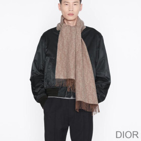 Dior Scarf Oblique Cashmere and Wool Beige