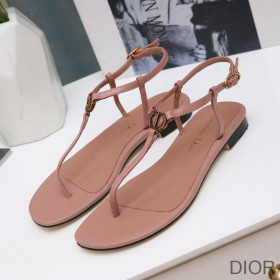 Dior Signature Sandals Women Lambskin Pink