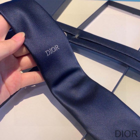 Dior Tie DIOR Icon Silk Navy Blue