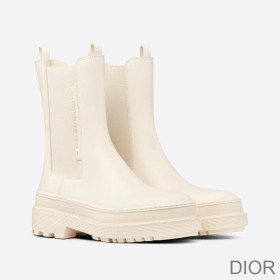Dior Trial Ankle Boots Women Calfskin White