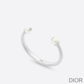 Dior Tribales Bangle Metal and Pearls Silver
