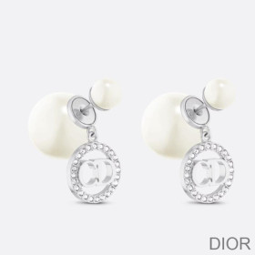 Dior Tribales Earrings Metal, Pearls and Crystals Silver