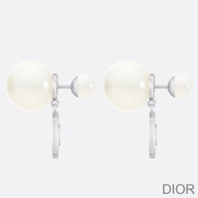 Dior Tribales Earrings Metal, Pearls and Crystals Silver