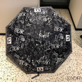 Dior Umbrella Graffiti Print In Black