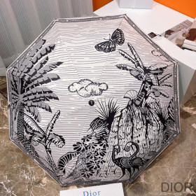 Dior Umbrella Jungle Print In Black