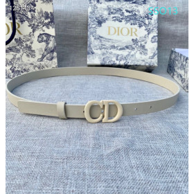 Dior Saddle Leather Belts With CD Buckle And Leather Strap 20 mm In White