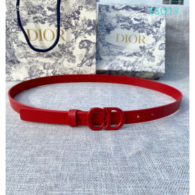 Dior Saddle Leather Belts With CD Buckle And Leather Strap 20 mm In Red