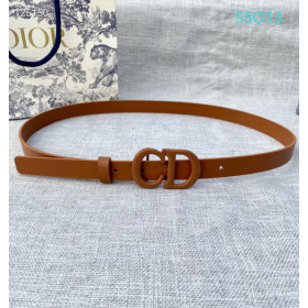 Dior Saddle Leather Belts With CD Buckle And Leather Strap 20 mm In Brown
