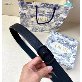 Dior Reversible Leather Belts With Black CD Buckle And Leather Strap 35 mm In Black