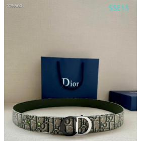 Dior Oblique Monogram Leather Belts With Black And Silver CD Buckle And Leather Strap 35 mm In Beige Sale