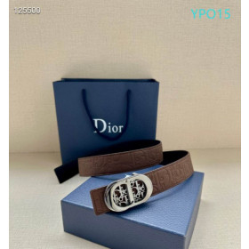 Dior CD Icon Leather Belts With Silver CD Buckle And Leather Strap 30 mm In Brown Sale