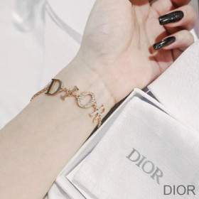 Dior Diorevolution Bracelet Metal And White Crystals Gold