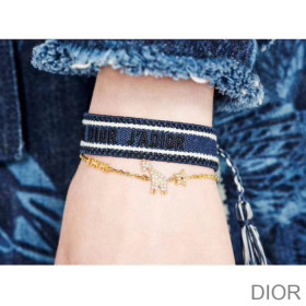Dior Diorevolution Bracelet Metal And White Crystals Little Deer Gold