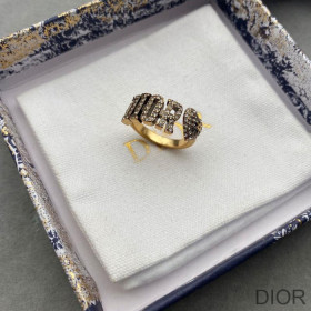 Dior Diorevolution Ring Metal With A White Crystal Gold