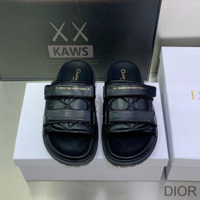 Dior Diorevolution Slides Women Quilted Cannage Calfskin Black