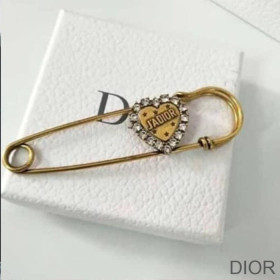 Dior J''Adior Brooch with Crystal Heart Gold