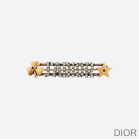 Dior J''Adior Brooch with Shamrock Star Crystals Gold