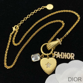 Dior J''Adior Choker Metal, White Resin Pearl And White Crystals Gold