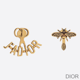 Dior J''Adior Earrings Antique Metal Gold