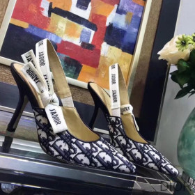 Dior J''Adior Slingback Pumps Women Oblique Motif Canvas Black