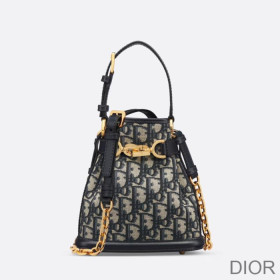 Small Dior C''est Dior Bag Oblique Motif Canvas Blue