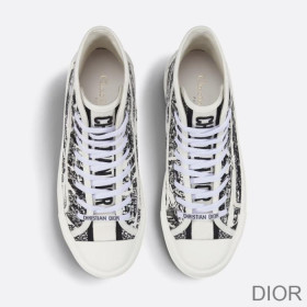 Dior Walk''N'' High Top Platform Sneakers Women Plan de Paris Motif Canvas Black