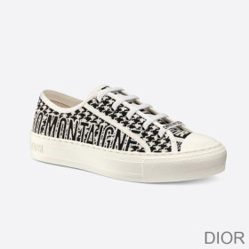 Dior Walk''N'' Sneakers Women Houndstooth Motif Canvas Black