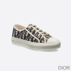 Dior Walk''N'' Sneakers Women Oblique Motif Canvas Blue
