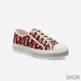 Dior Walk''N'' Sneakers Women Oblique Motif Canvas Burgundy