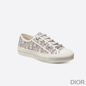 Dior Walk''N'' Sneakers Women Oblique Motif Canvas Grey