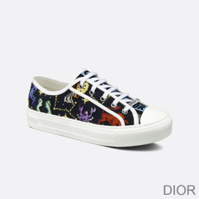 Dior Walk''N'' Sneakers Women Pixel Zodiac Motif Canvas Black