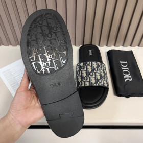 Christian Dior Dway Slides Women Oblique Motif Canvas Blue
