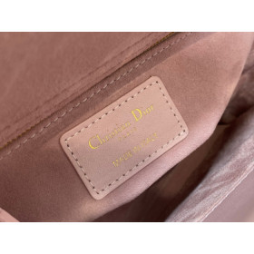 Dior Lady Dior Bag 20cm Cannage Lambskin Pink